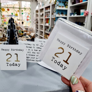 21st Birthday Card - Mini Concertina Fold-Out Banner - Coulson Macleod