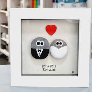 Wedding Pebble Art Frame - 2025 - Pebbled19