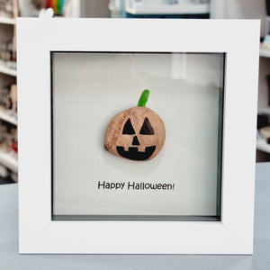 Halloween Pebble Frame  - Pumpkin - Pebbled19