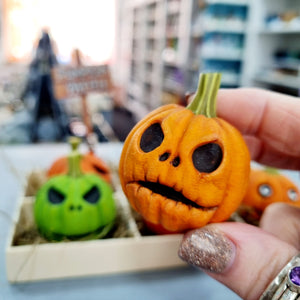 Pumpkin - Polymer Clay - Halloween Keepsake Decoration - Pins and Noodles