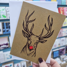 Load image into Gallery viewer, Crochet Christmas Card - Rudolph - Best Efforts
