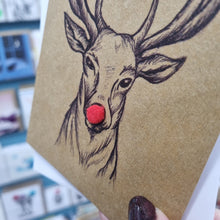 Load image into Gallery viewer, Crochet Christmas Card - Rudolph - Best Efforts
