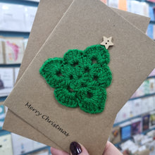 Load image into Gallery viewer, Crochet Christmas Card - Green Chistmas Tree  - Best Efforts
