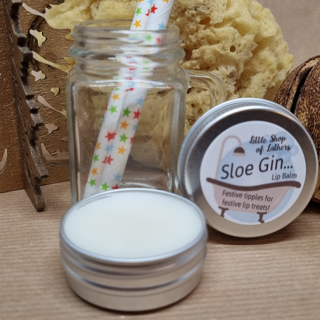 Sloe Gin Lip Balm - Little Shop of Lathers - handmade lip treat - Christmas gift ideas