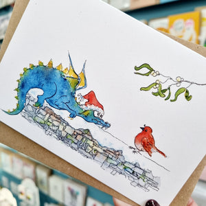 Christmas Card - Dragon and Robin - Tim Gomersall Art & Illustration