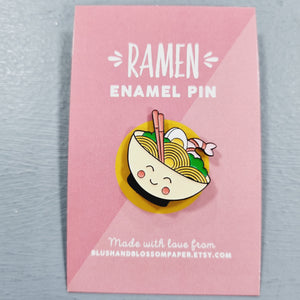 Ramen Enamel Pin - Blush and Blossom - Food Lovers - Cute Gift Ideas