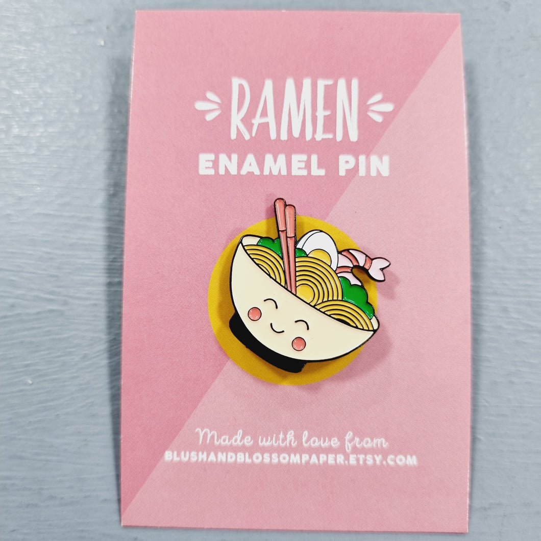 Ramen Enamel Pin - Blush and Blossom - Food Lovers - Cute Gift Ideas