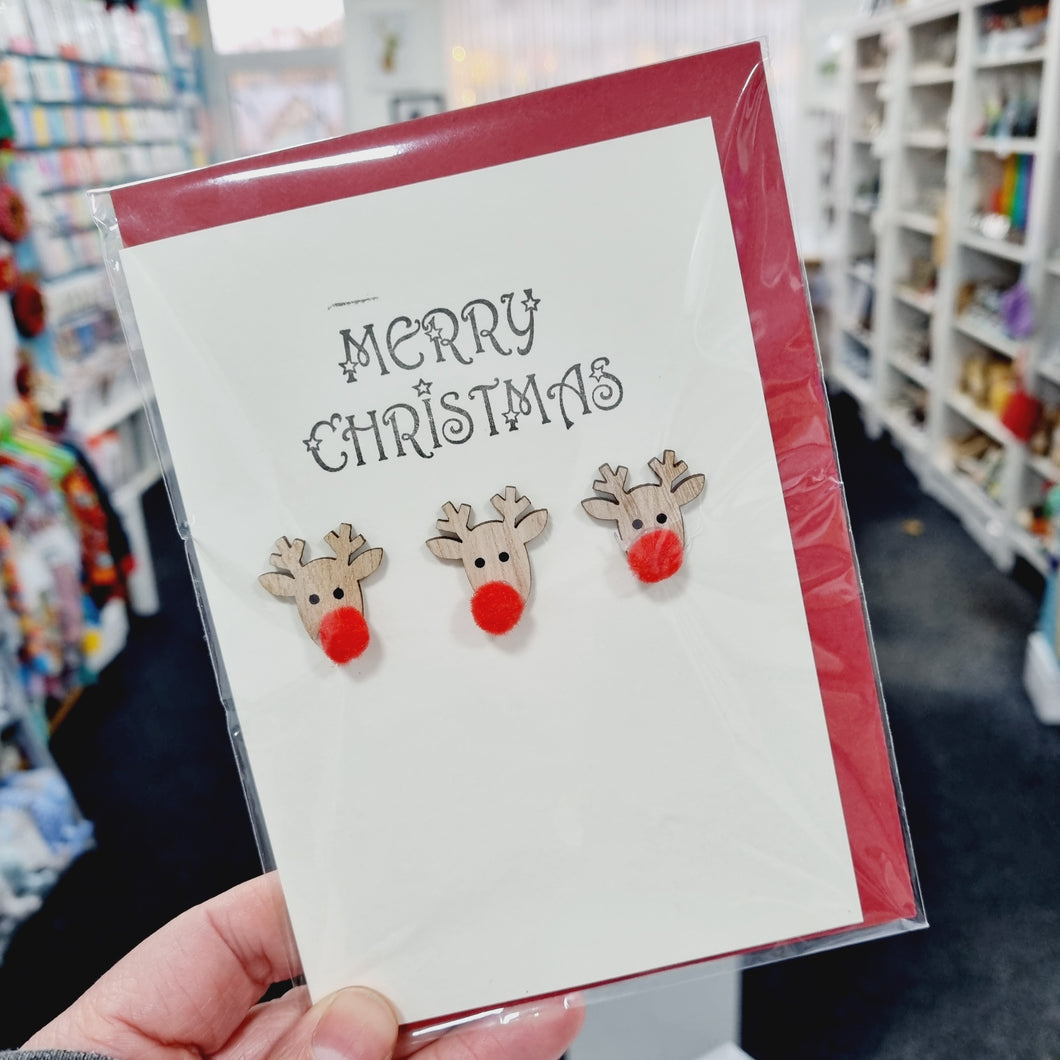 Merry Christmas  - Little Rudolphs Card - Hello Sweetie