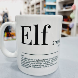 Movie Dictionary Description Quote Christmas Mug - Elf - Movie Prints by Zwag