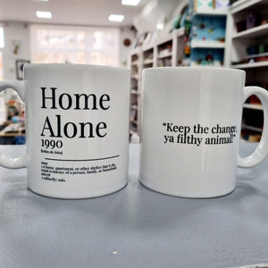 Movie Dictionary Description Quote Christmas Mug - Home Alone - Movie Prints by Zwag