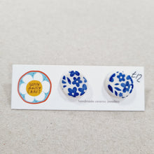 Load image into Gallery viewer, Ceramic Abstract Doodle Stud Earrings - Upsydaisy Craft
