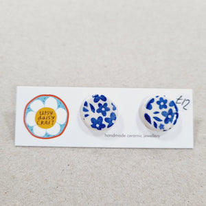 Ceramic Abstract Doodle Stud Earrings - Upsydaisy Craft