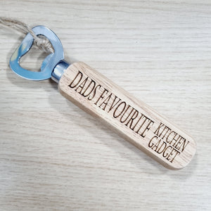 Bottle Opener - Dads Favourite Kitchen Gadget  - Laser Engraved Wooden And Stainless Steel Bottle Opener - Fred & Bo (Copy) (Copy)