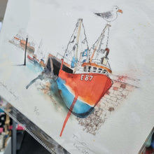 Load image into Gallery viewer, Scarborough Fishing Boats - Yorkshire Art - Tim Gomersall Art &amp; Illustration
