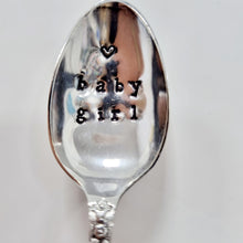 Load image into Gallery viewer, Baby girl - stamped teaspoon - Dollop and Stir
