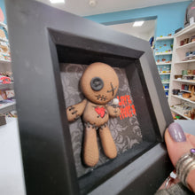 Load image into Gallery viewer, Voodoo Doll Frame - Love Hurts - Pins and Noodles - Polymer Clay Art
