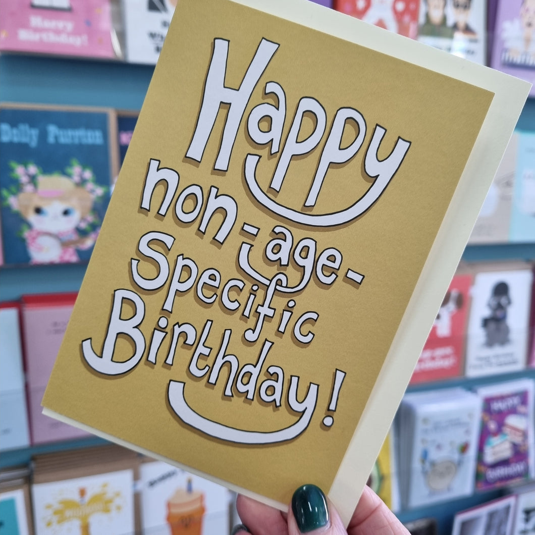 Happy Non Age Specific Birthday - Greetings card - The Curious Pancake