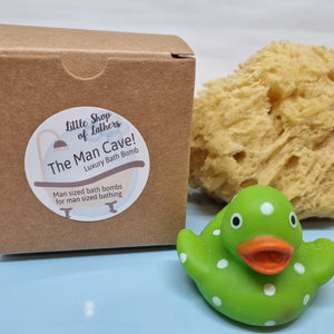 Luxury Bath Bomb - Man Cave - Little Shop of Lathers - Man Sized Bath Bombs for Man Sized Bathing!