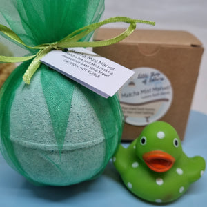 Luxury Bath Bomb - Matcha Mint Marvel - Little Shop of Lathers - Man Sized Bath Bombs for Man Sized Bathing!