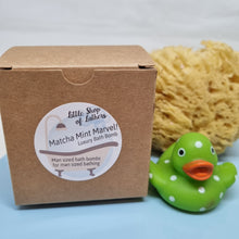 Load image into Gallery viewer, Luxury Bath Bomb - Matcha Mint Marvel - Little Shop of Lathers - Man Sized Bath Bombs for Man Sized Bathing!
