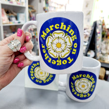 Load image into Gallery viewer, Mug - Marching On Together - Leeds United Mug - Fred &amp; Bo - Yorkshire Gifts - LUFC

