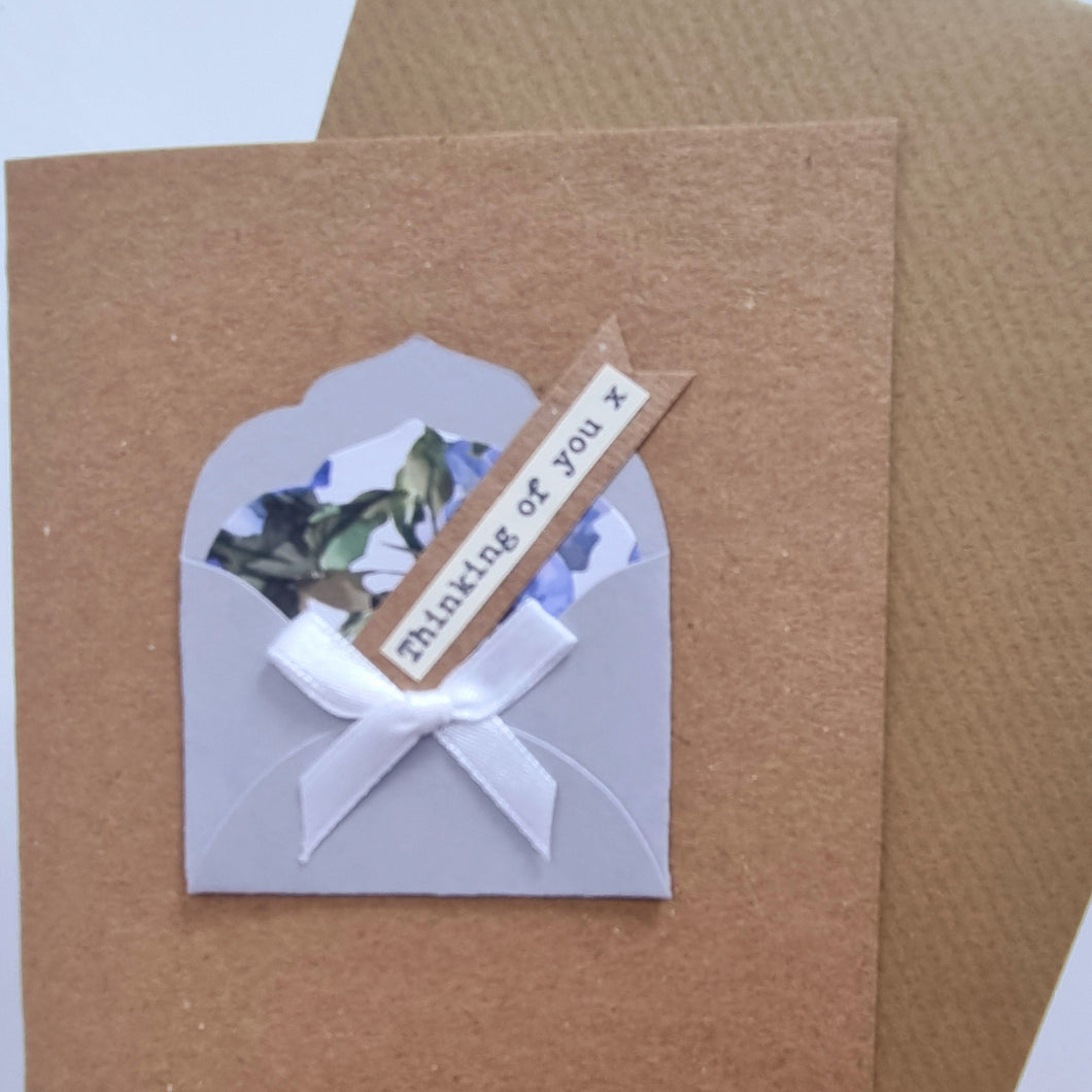 Thinking of You - Origami Greetings Card - Hello Sweetie - With Sympathy