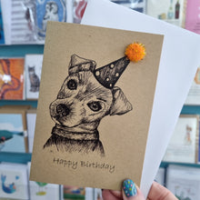 Load image into Gallery viewer, Dog in Party Hat Birthday Card - A6 size - Rosie the Dog - Best Efforts
