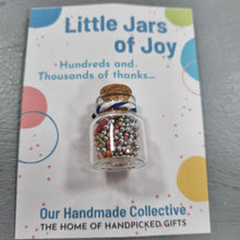 Load image into Gallery viewer, Little Jars of Joy - Hundreds and Thousands of Thanks - Mini keepsake - Thank you gift
