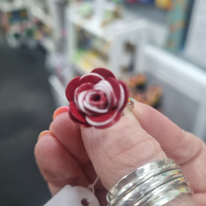 Paper Rose Flower Ring - Adjustable - Lots of Colours - Turn the Page Design