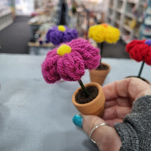 Load image into Gallery viewer, Mini Crochet Flower in Pot - Lots of colours - Best Efforts
