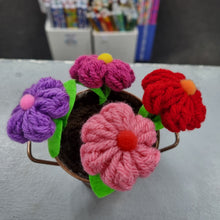 Load image into Gallery viewer, Crochet Flower Bouquet in Metal Bucket - Lots of colours - Best Efforts
