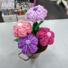Load image into Gallery viewer, Crochet Flower Bouquet in Metal Bucket - Lots of colours - Best Efforts
