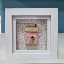 Load image into Gallery viewer, Box Frame - Wooden House - Pink - Tina's Lovely Creations
