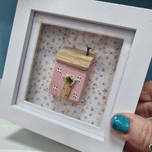 Load image into Gallery viewer, Box Frame - Wooden House - Pink - Tina's Lovely Creations
