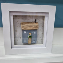 Load image into Gallery viewer, Box Frame - Wooden House - Blue - Tina's Lovely Creations
