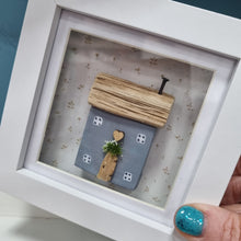 Load image into Gallery viewer, Box Frame - Wooden House - Blue - Tina's Lovely Creations
