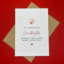 Load image into Gallery viewer, Granddaughter Christmas Card - To a Beautiful Granddaughter - Swale Studios
