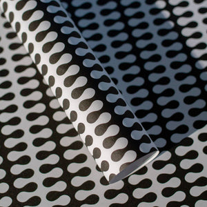 Trippy Monochrome Gift Wrap - Stylish Wrapping Paper - Studio Boketto