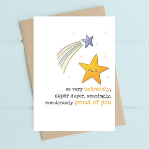 Amazingly Proud Of You - Greetings Card - Well Done / Congratulations - Dandelion Stationery