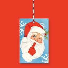 Load image into Gallery viewer, Secret Santa Wrapping Paper and Gift Tags Pack - 3 Sheets and Tags Pack - Recycled, sustainable &amp; eco-friendly gift wrapping - Curlicue
