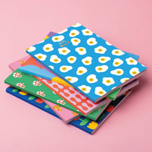 Load image into Gallery viewer, Notebook - Eggs Lined A5 Notebook - Fried Egg Stationery - Studio Boketto
