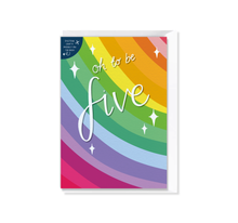 Load image into Gallery viewer, Oh to be Five – 5th Birthday Milestone Card - Crafty Project - Two For Joy Illustration
