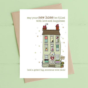 New Home & Wine Rack - Greetings Card  - New Home Card - Dandelion Stationery