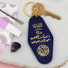 Load image into Gallery viewer, Keyring - The Overthinker&#39;s Association - Navy Blue - Oh Laura
