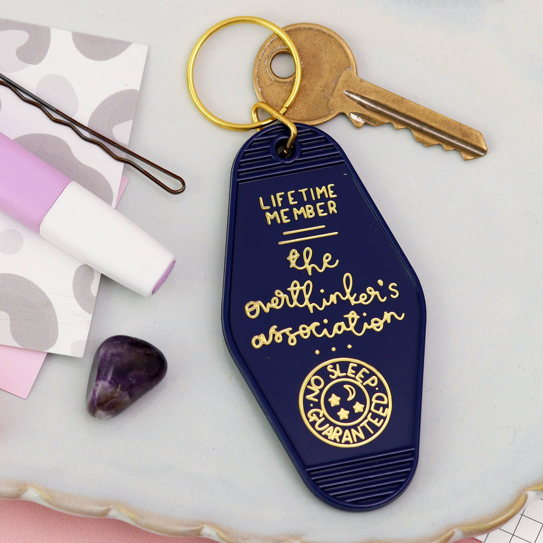 Keyring - The Overthinker's Association - Navy Blue - Oh Laura