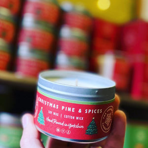 Candle - Christmas Pine & Spices - hand poured soy wax candles - The Yorkshire Candle Company Ltd