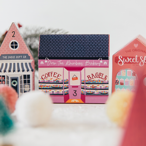 Merry and Bright Village Advent Calender - DIY Crafty Project - Two For Joy Illustration