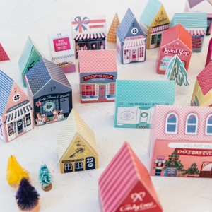 Merry and Bright Village Advent Calender - DIY Crafty Project - Two For Joy Illustration
