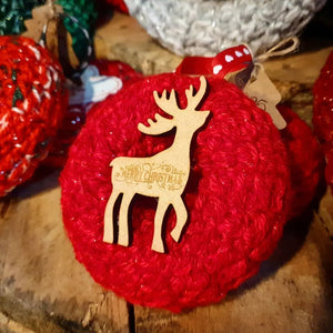 Mini Festive Crochet Wreath - Reindeer - Best Efforts