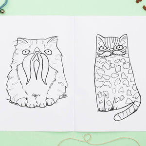 Meowstachio Cats Colouring Book - Jo Clark Design - Cat Lovers